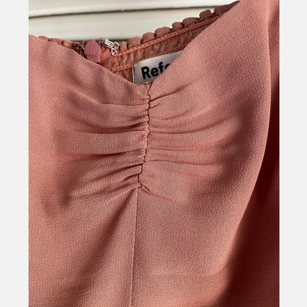 Reformation Emersyn Midi Dress in Praline Size 2 - Picture 12 of 16